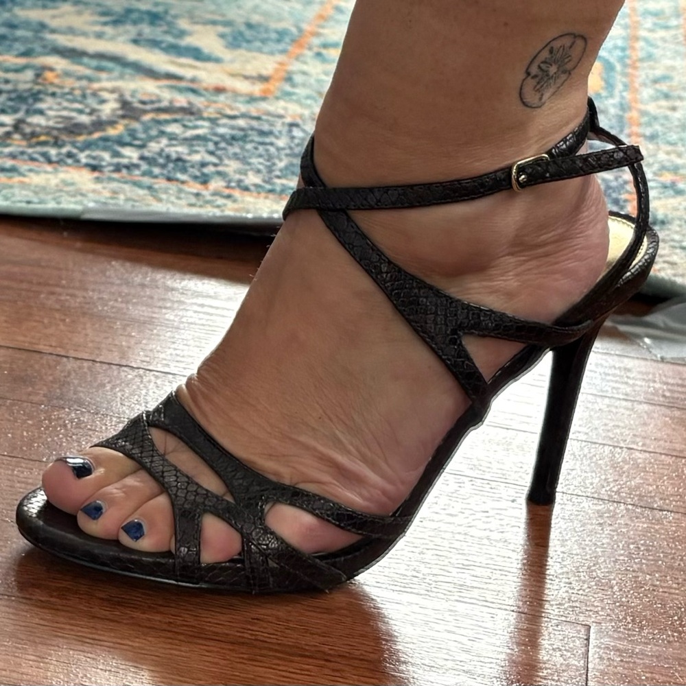 Ralph Lauren Stiletto Heels with Strappy Design